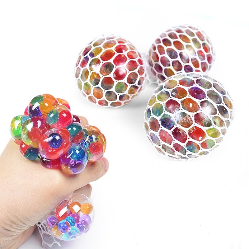 1PC Squeeze Ball Random Color Mesh Squishy Ball Fidget Pressure Balls ...