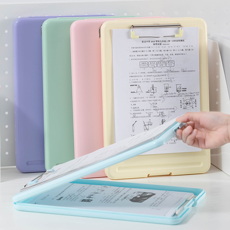 2 IN 1 Clipboard WITH FILING CASE A4 Clamp File Document Organizer ...