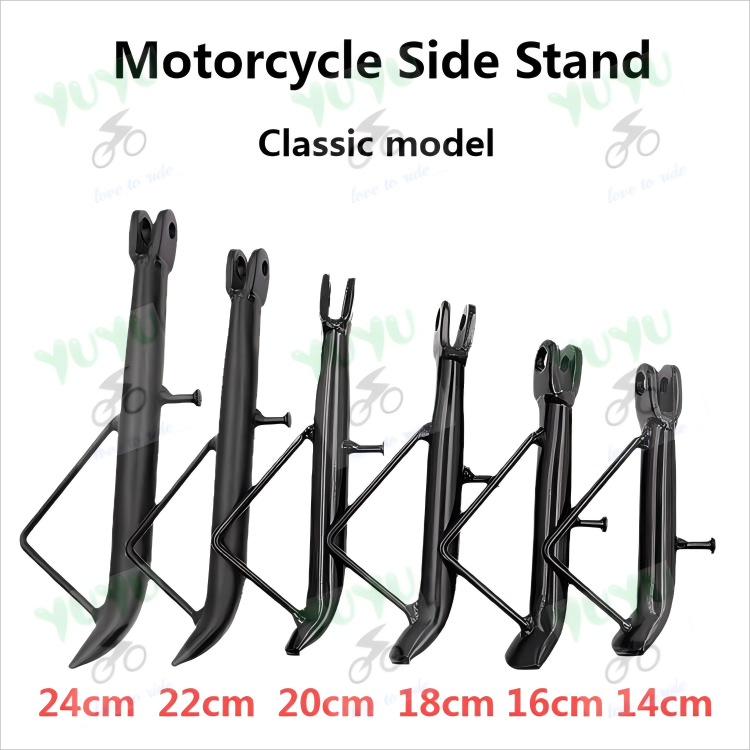 Heavy Duty Steel Motorcycle non-skid and classic SIDE STAND UNIVERSAL ...