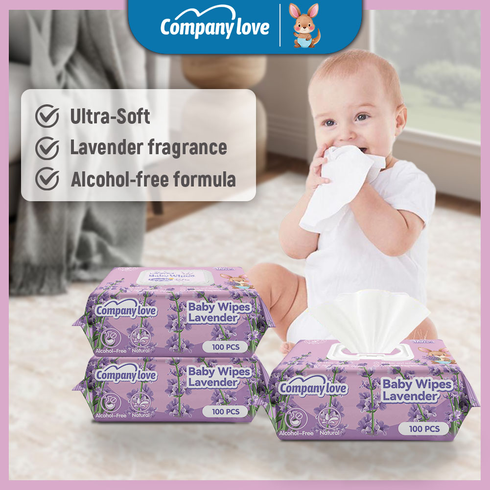 [FDA Approved] Company love Alcohol-Free Mild 1 Pack x 100Pcs Lavender ...