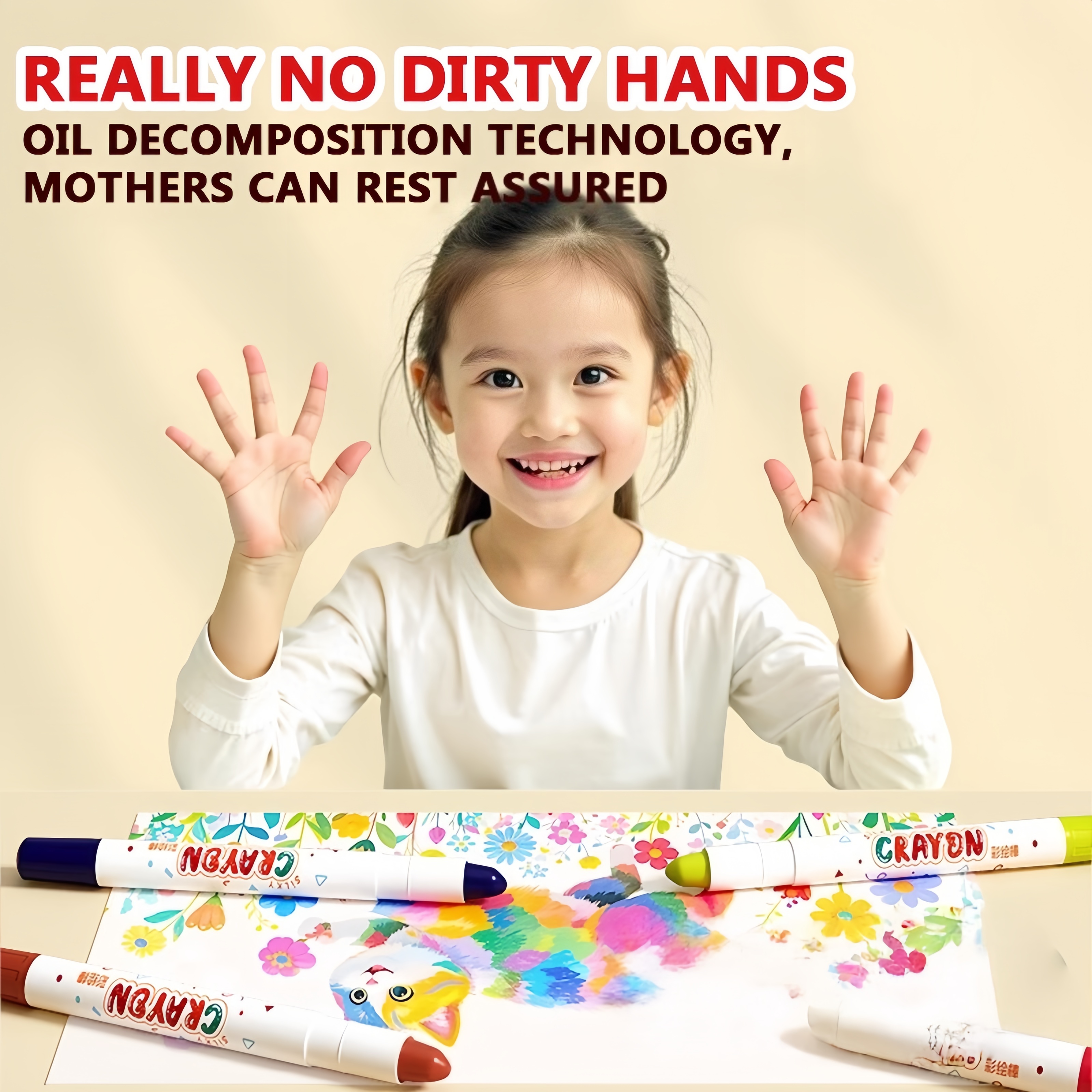 All-in-One Silky Crayons For Kids Washable Crayons Plastick Twistable ...
