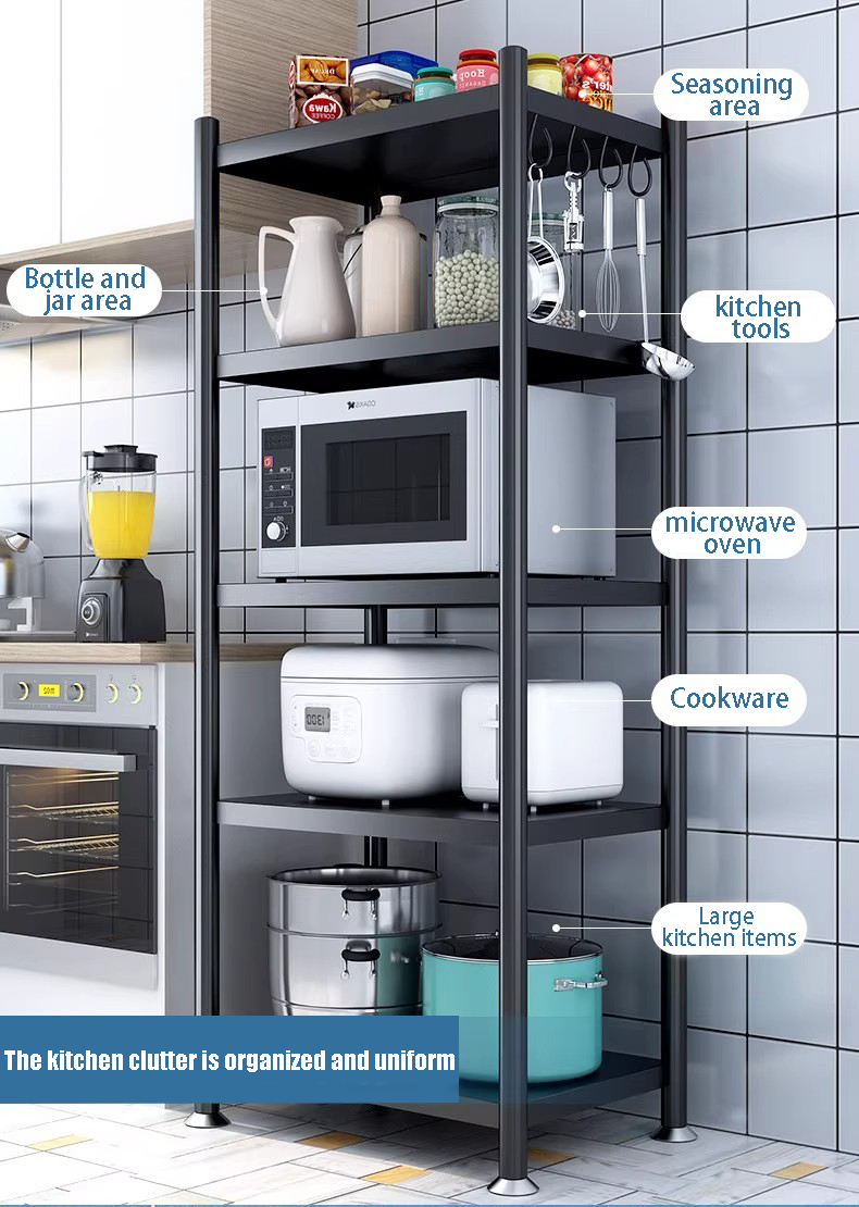 3 Layer Stainless Steel Kitchen Shelf Goods Shelves Rice Cooker ...