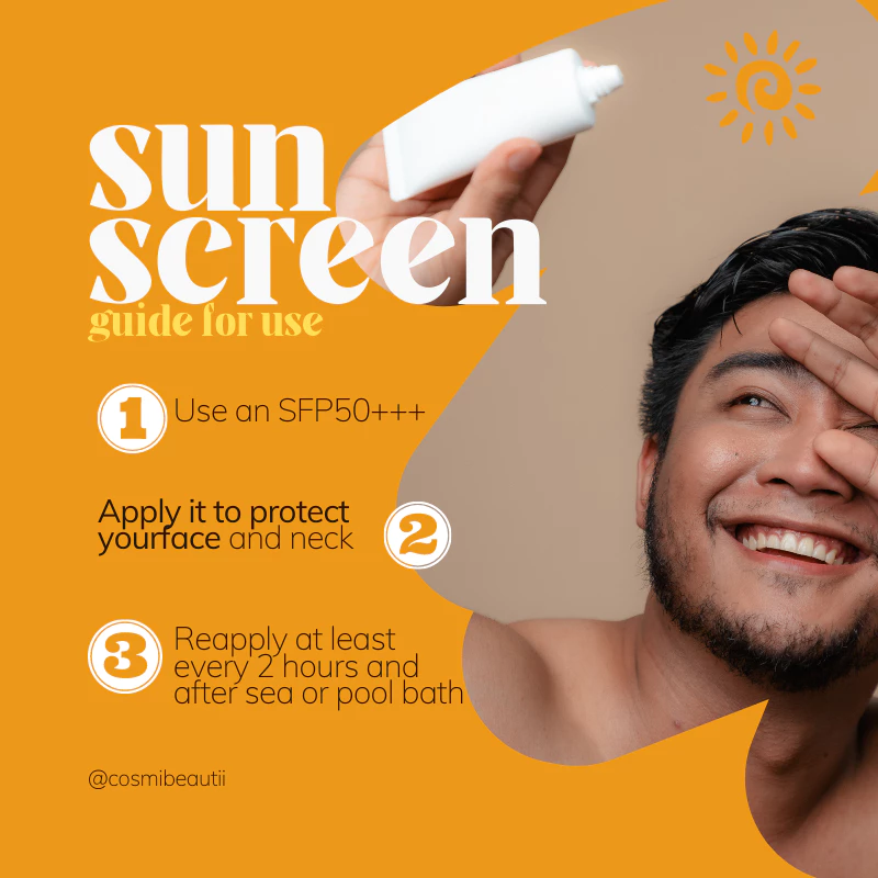 Cosmi Beautii Sun Shade SPF 50+++ 50g – Men’s Sunblock Cream, UVA/UVB ...