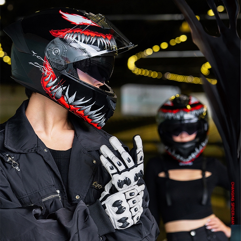 AXK Modular helmet 2IN1 Motorcycle modular open face helmet Full face ...