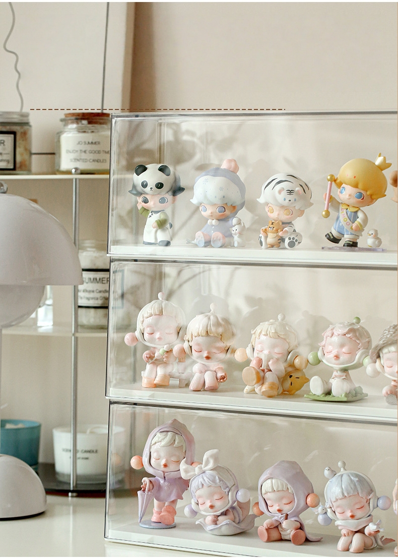 Pop Mart Trendy Solid Color Blind Box Acrylic Display—Dustproof Rack ...