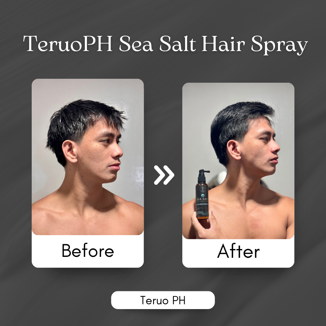 Teruo Sea Salt Hair Spray + Fibergel Premium Pomade Matte Finish Strong ...