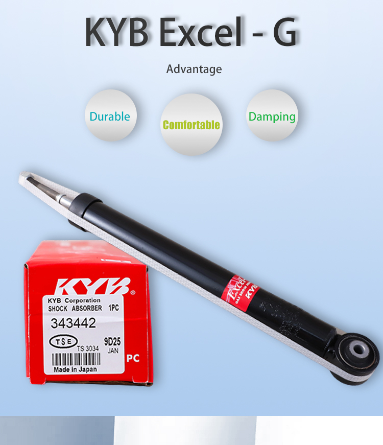 KYB Shock Absorber Excel-G Rear Gas 343442 For Toyota Yaris's Gas 2003 ...