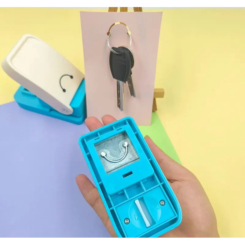 Keychain Embossing Machine Smiley Face Design Hole Puncher Office Paper ...
