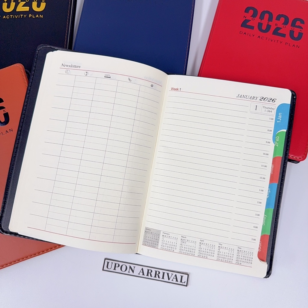 Year 2026 Calendar Diary Notebook Journal Planner Daily Activity Plan