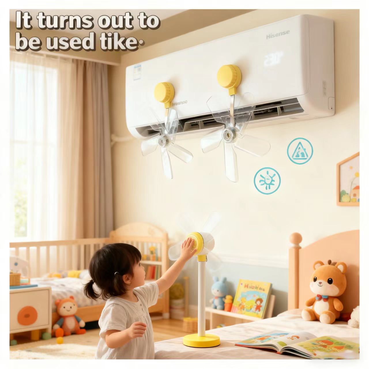 Air Conditioner Fan-Adjustable Wind Diverter for Anti-Direct Blow Baby ...