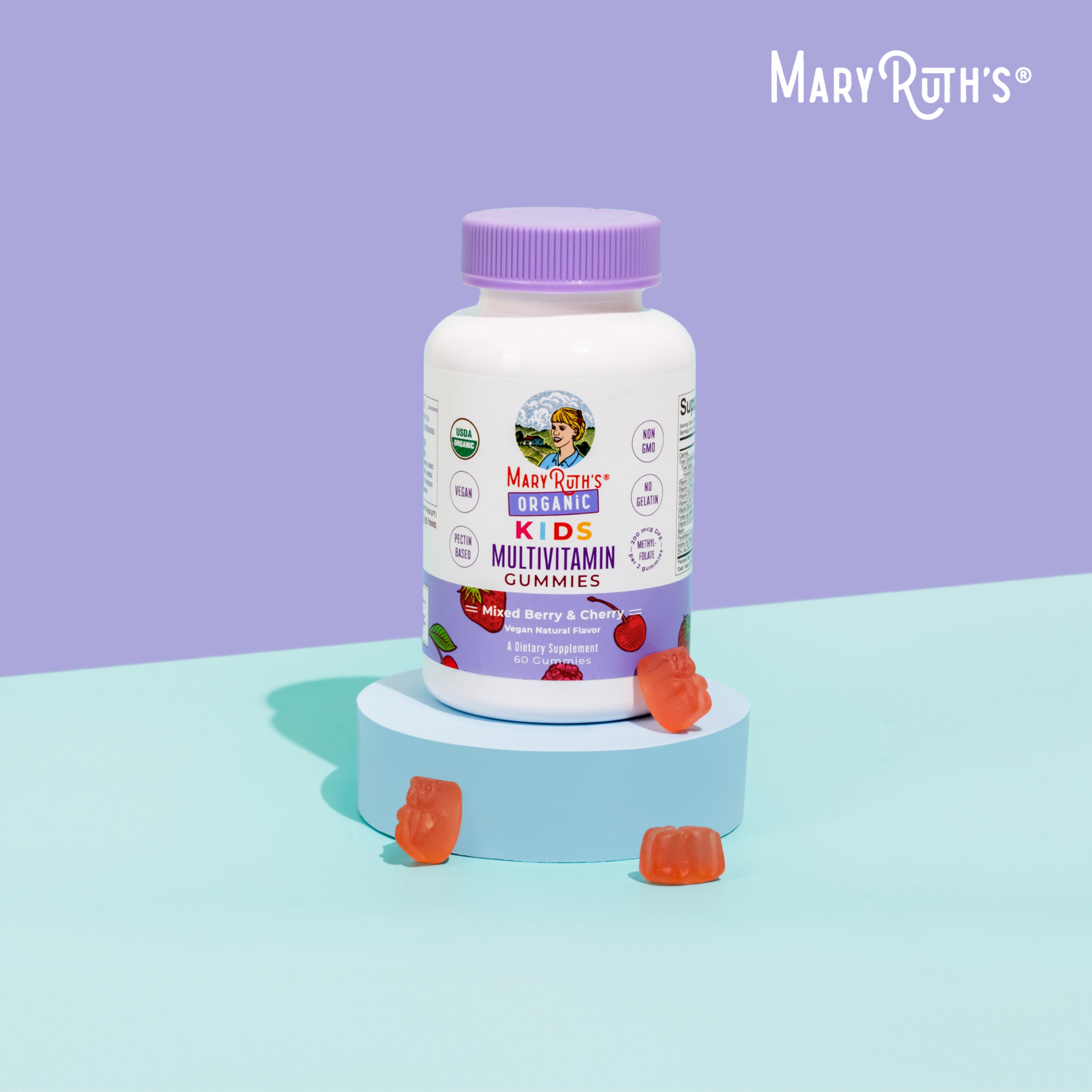 Mary Ruth's Kids Multivitamin Gummies- Mixed Berry & Cherry Flavor (EXP ...
