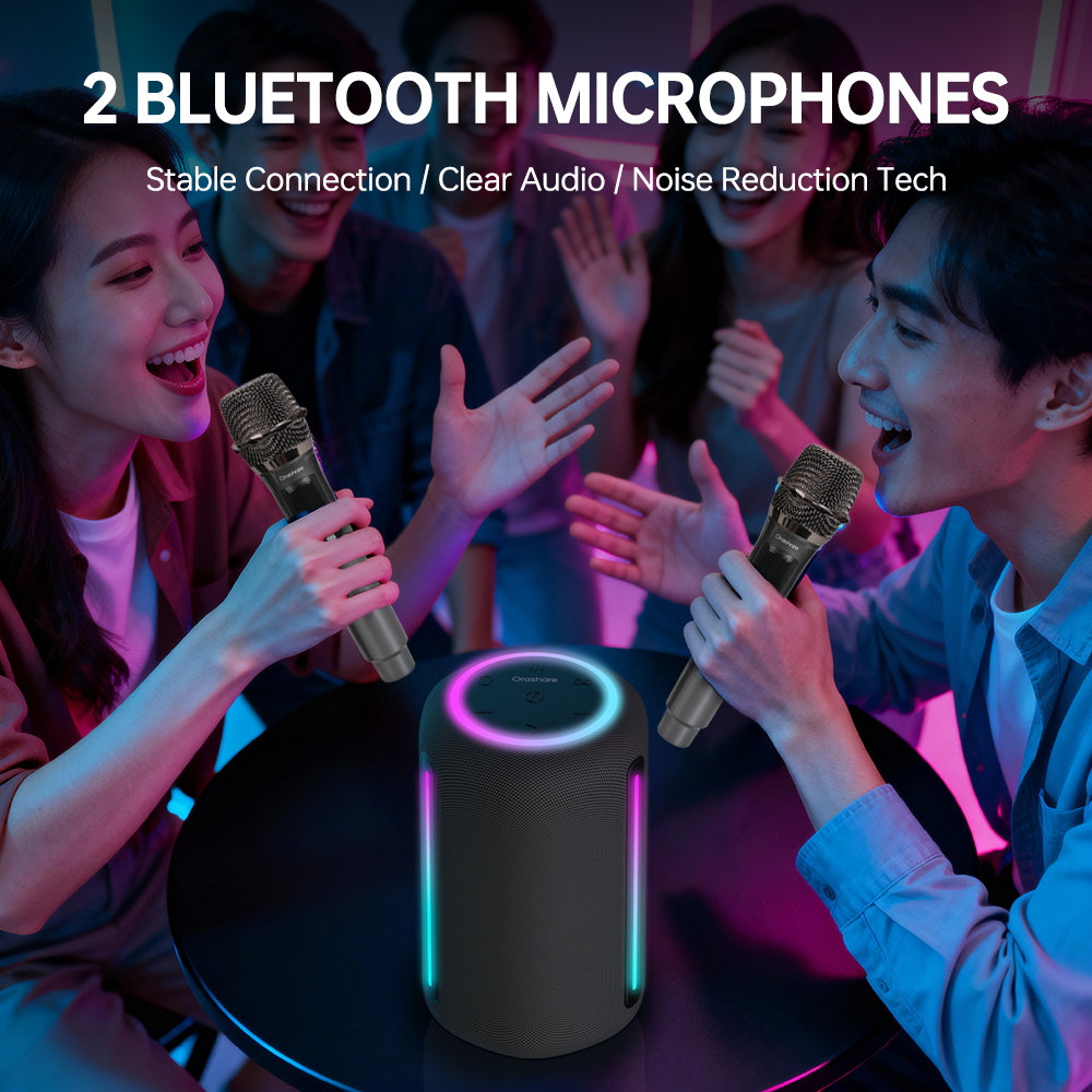 Orashare BS24Max 40W Karaoke Bluetooth Speaker With Dual Mic TWS 360 ...