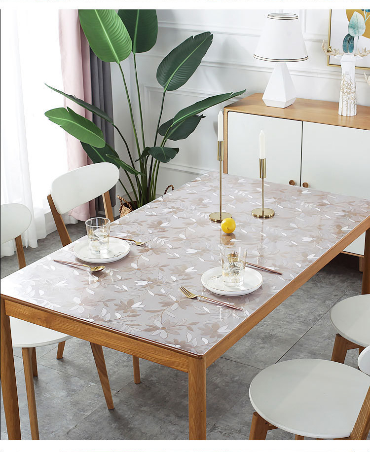 4-10+Seat Transparent Embossed PVC Table Cloths Waterproof, Oil and ...