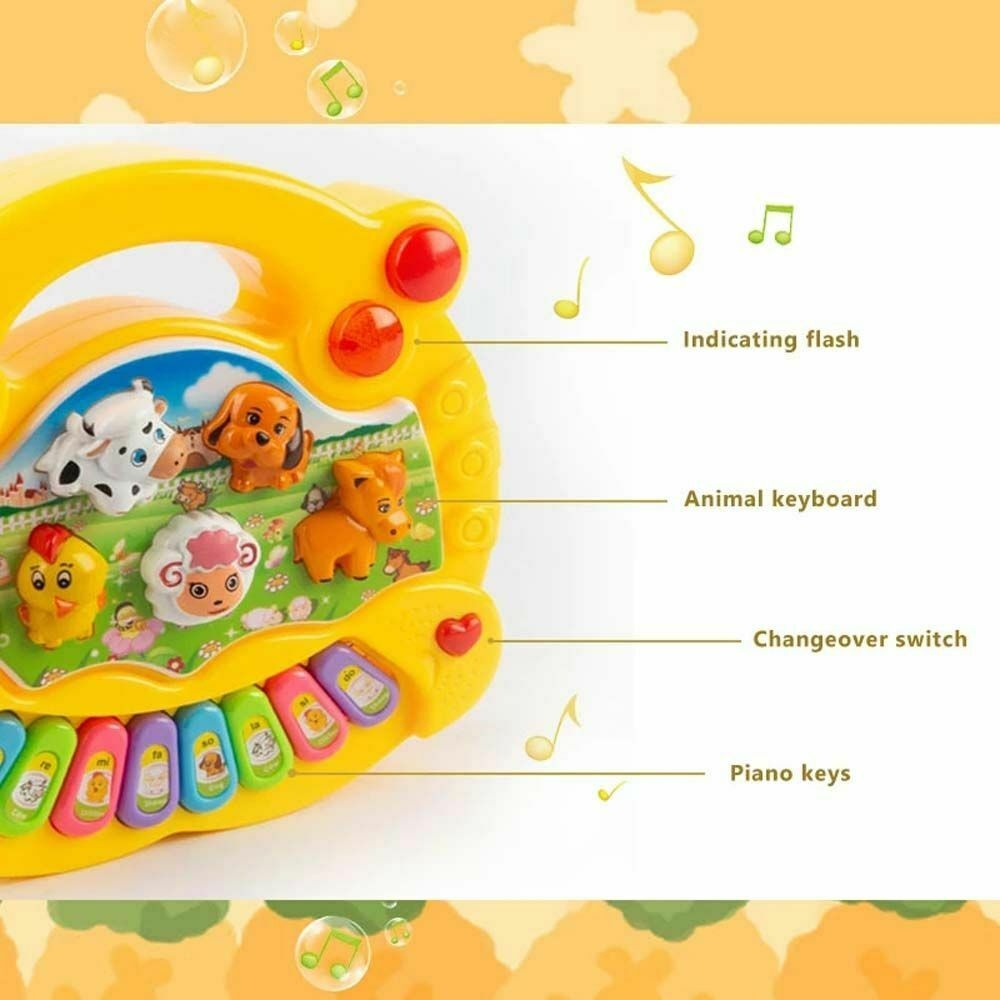 Animal Farm Piano Toy for Kids Musical Learning Instrument Early ...