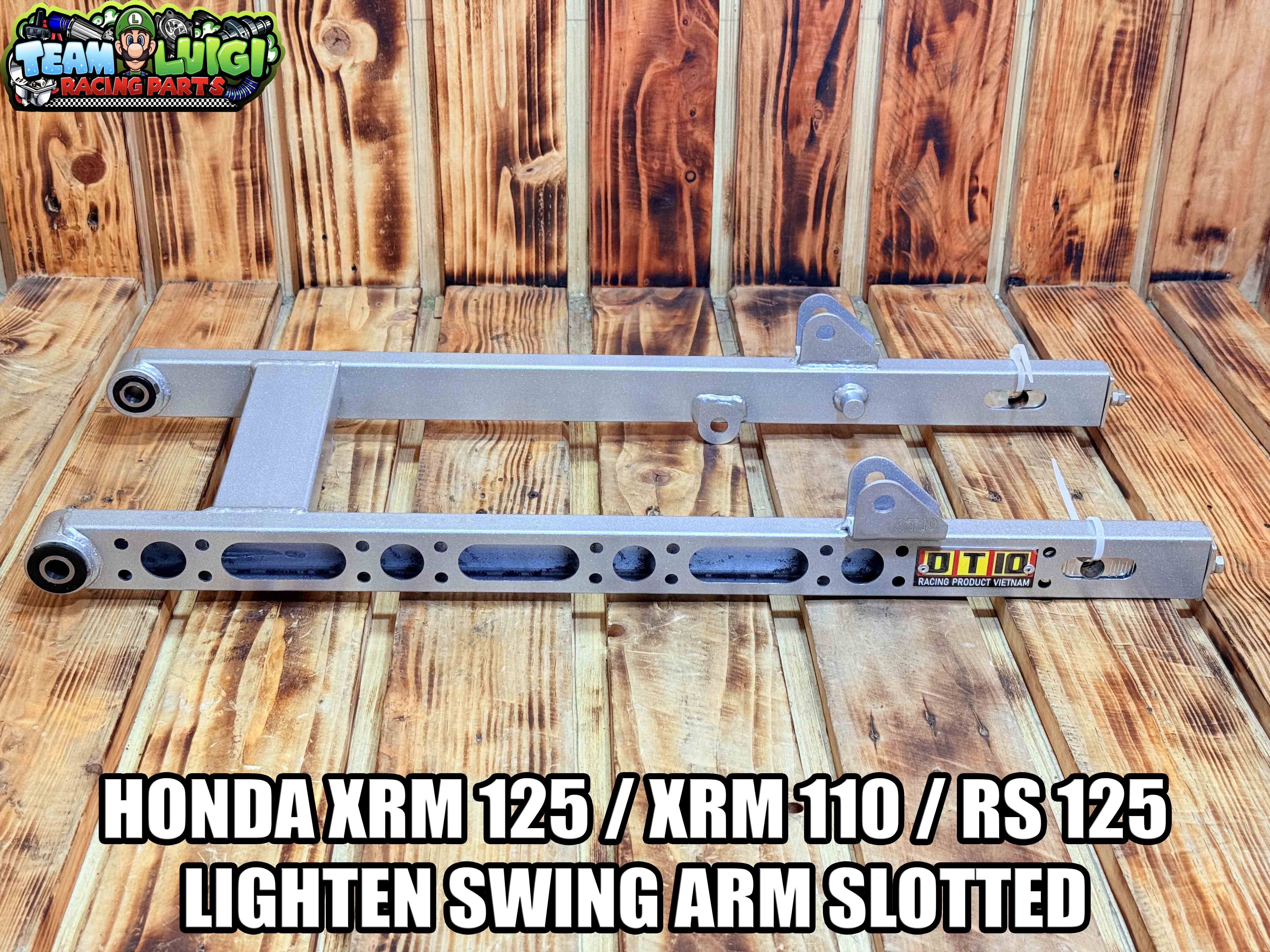 DT10 HONDA XRM 125, XRM 110, RS 125 LIGHTEN SWING ARM SLOTTED 100% MADE ...