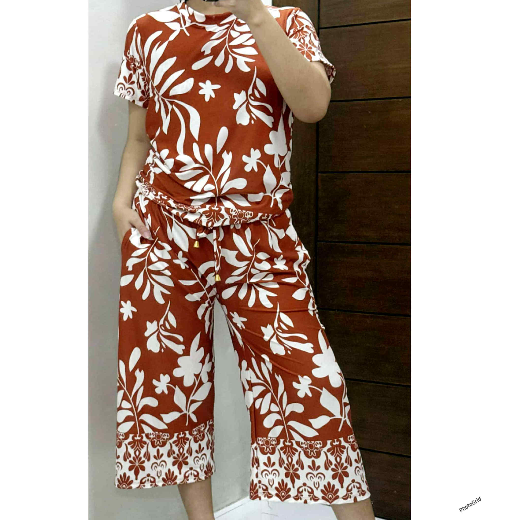 SENEPA SQUAREPANTS TERNO WOMEN SET FIT M TO LARGE STRETCHABLE | Shopee ...
