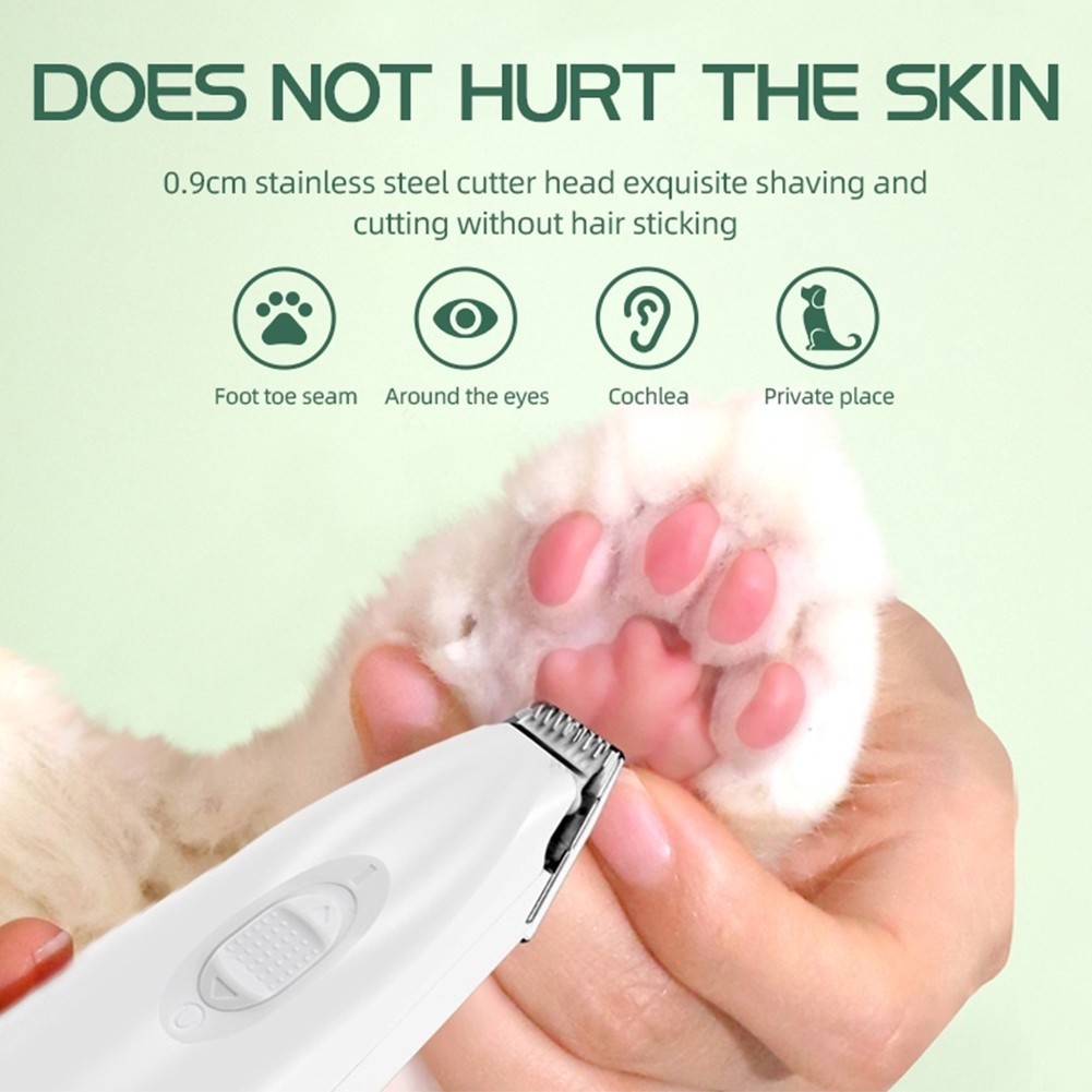 PETWELL Electric Dog Cat Mute Paw Shaver Foot Hair Trimmer Pet Paw ...