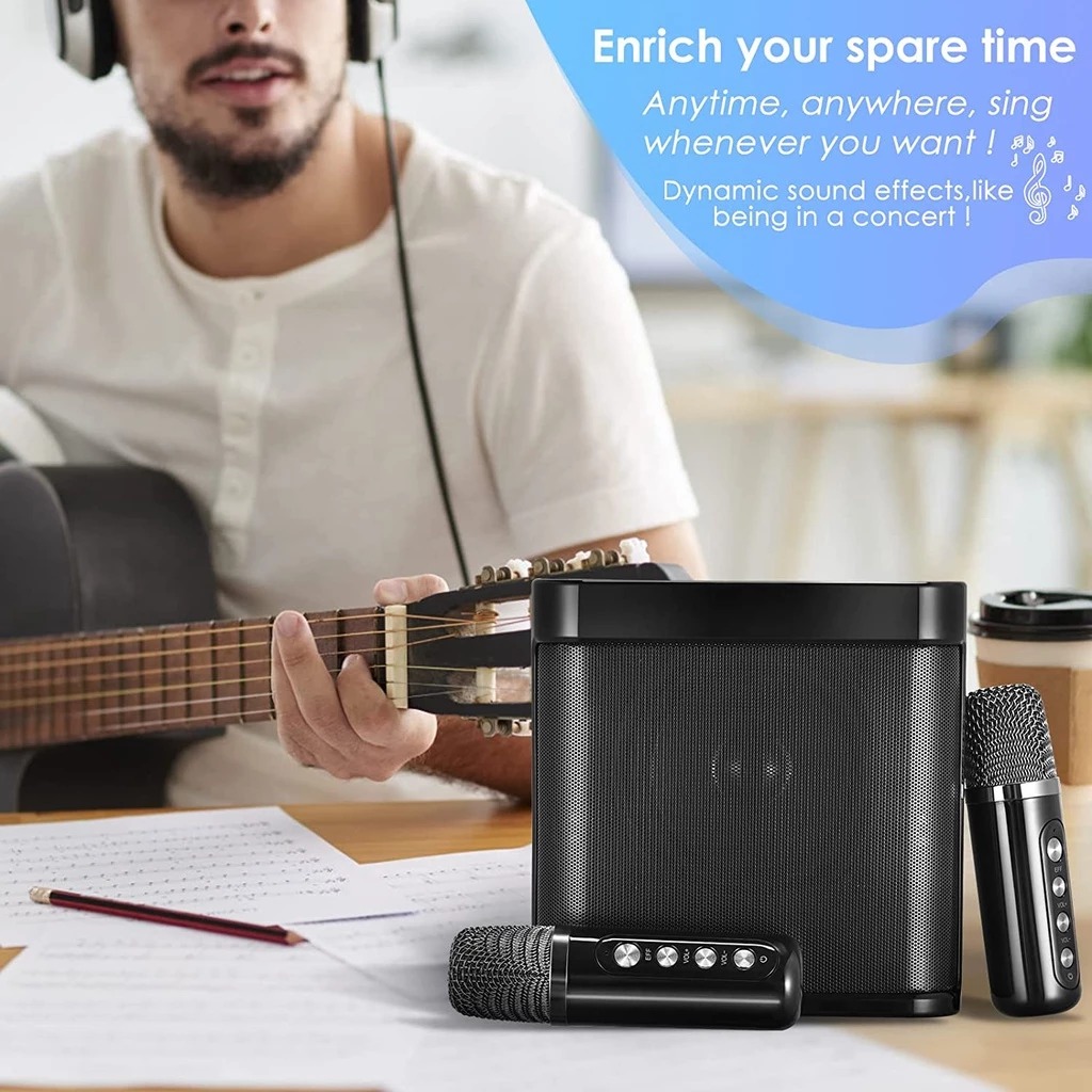 Wireless Karaoke Speaker with mic 3D Stereo Amplifier Speaker Dual ...