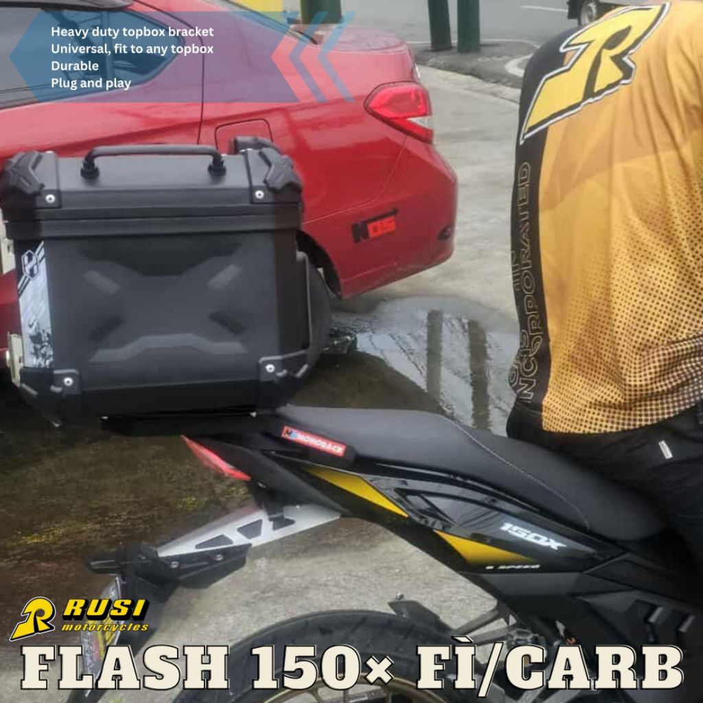Rusi Flash 150 Fi/Carb Flash 150x/ Flash150 Plated Stay Grab Topbox ...