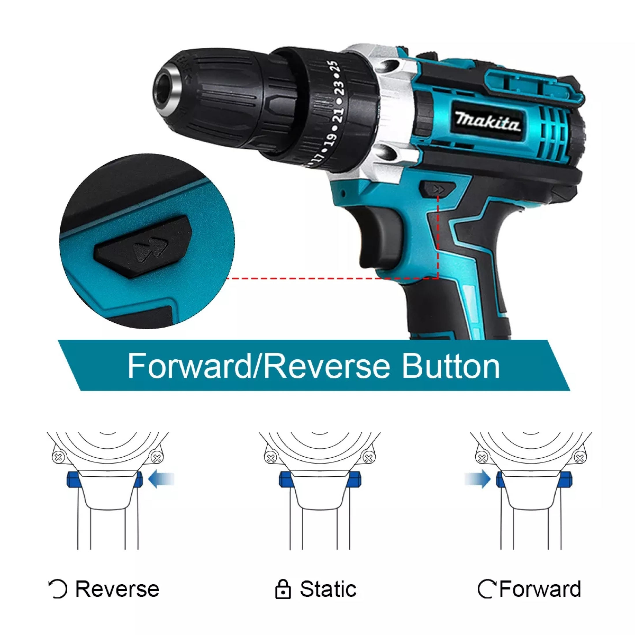MAKITA Electric Hand Drill Tool Sets 48V Hand Drill Heavy Duty Cordless ...