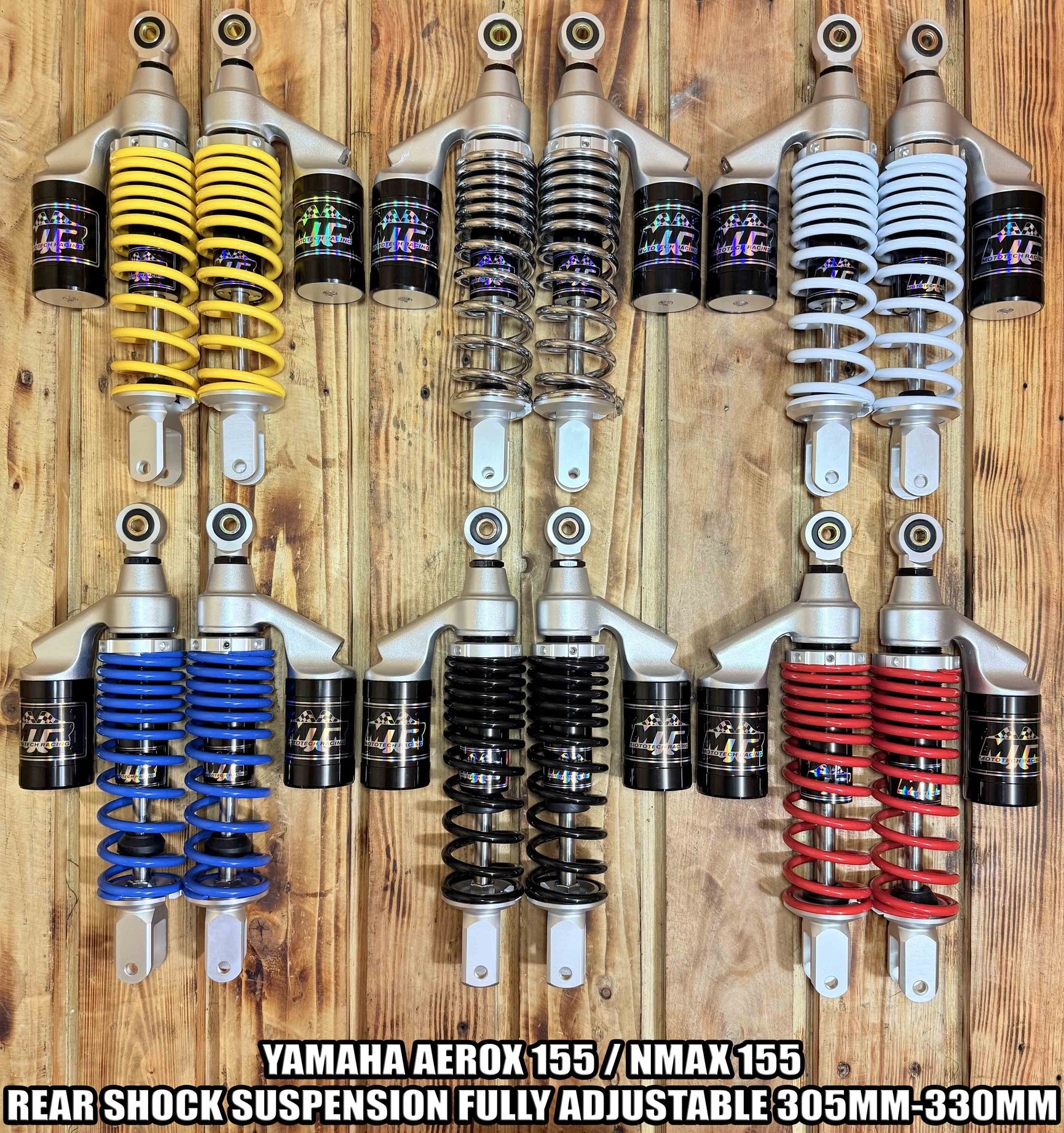 MTR NMAX V2, AEROX V2 REAR SHOCK SUSPENSION FULLY ADJUSTABLE W/ TANK ...