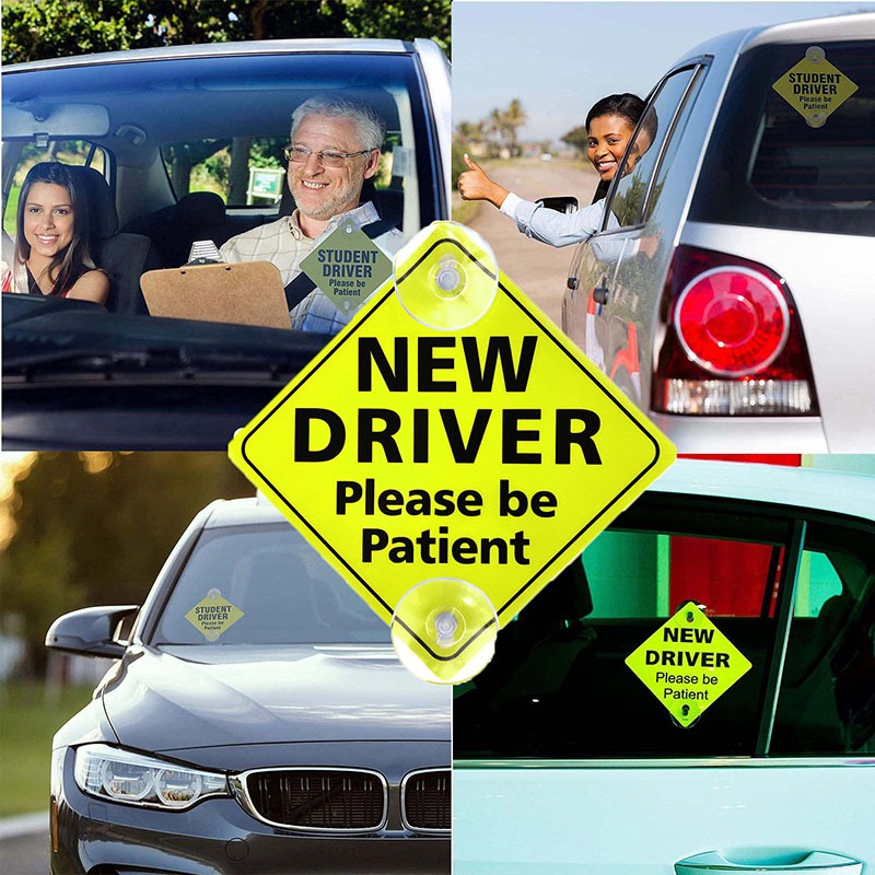 Car New Driver Emblem, 12.5x12.5cm Visible Novice Driver Sticker, High ...