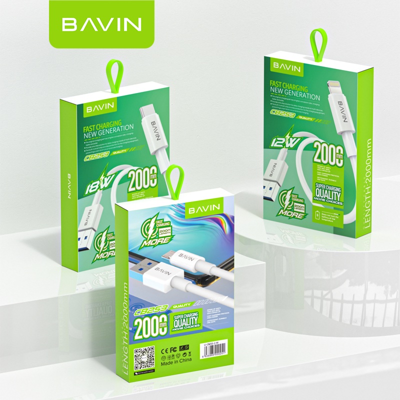 BAVIN CB253 60W 30W 18W 12W Fast Charging & Data Transfer 1.2 / 2m ...