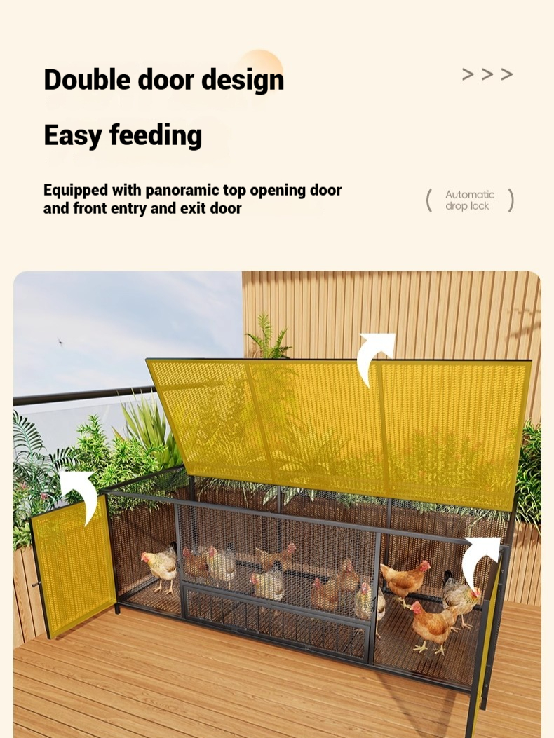 PapiPets Chain Link Chicken Coop Durable Outdoor Hen House for Poultry ...