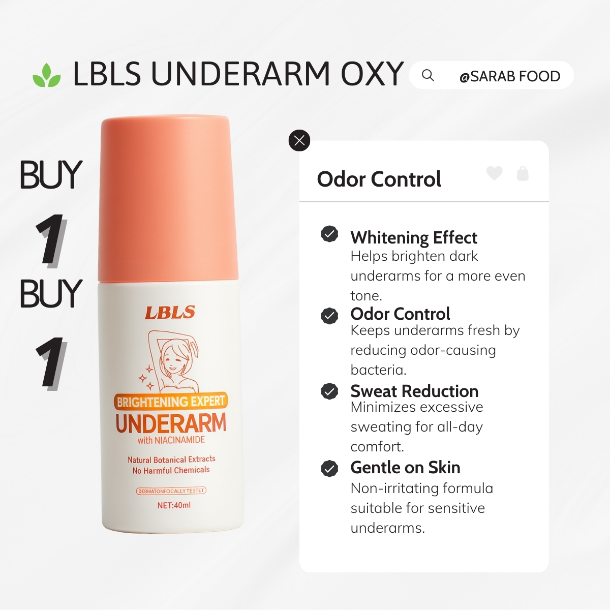 (BUY 1 TAKE 1) Japan Intensive Whitening Underarm Powder Dry Deodorant ...