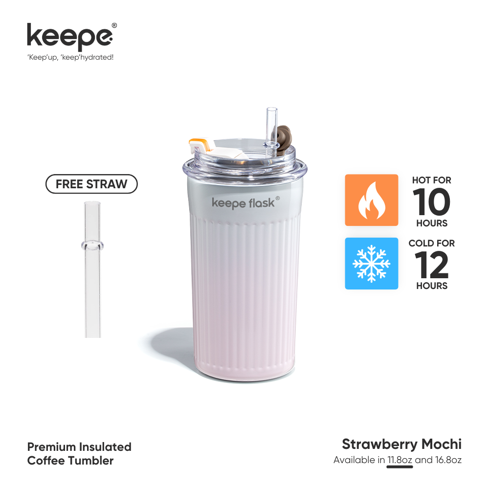Keepe Flask Vacuum Insulated Coffee Mug Tumbler Hot And Cold 18/10 ...