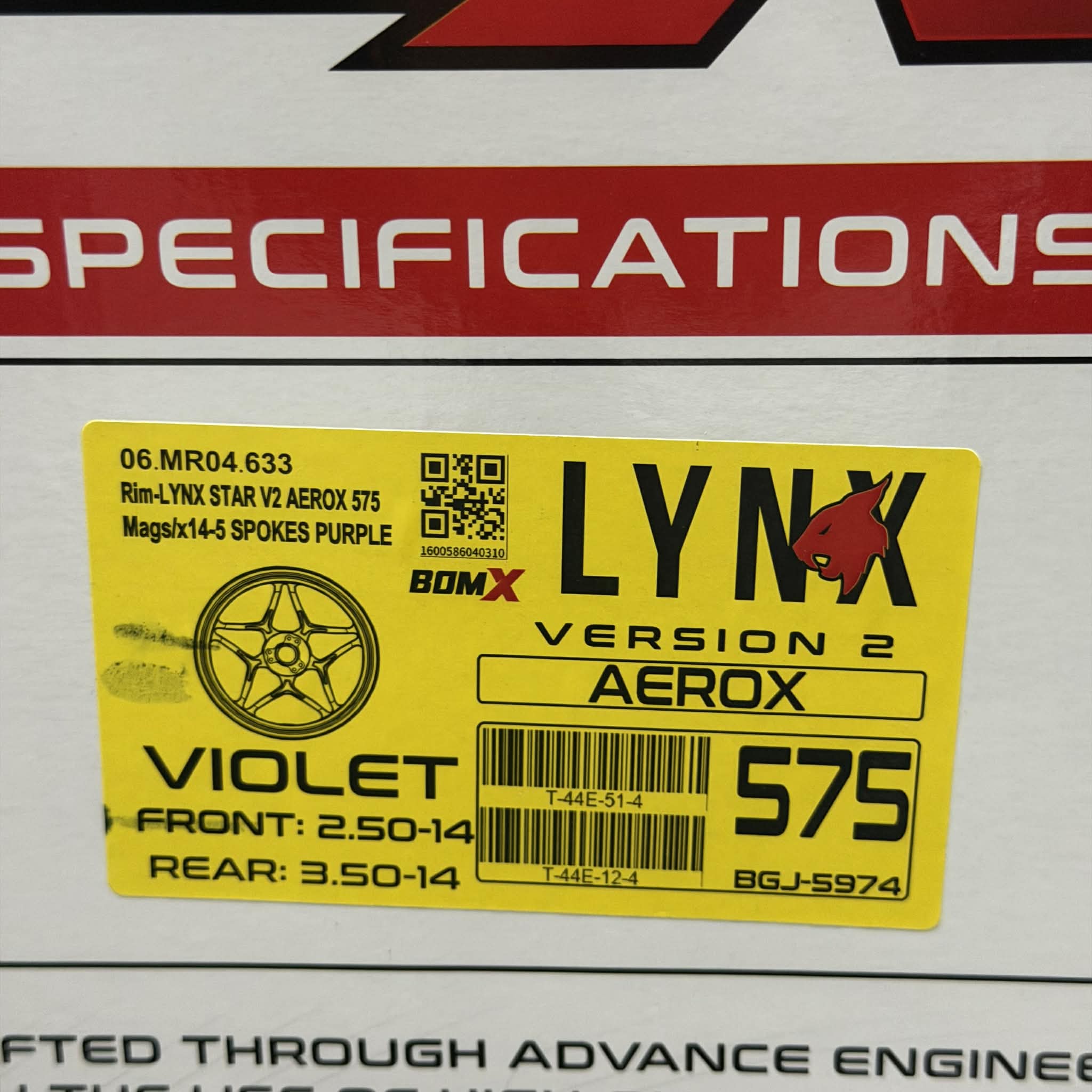 BOM RANGSIT BomX CNC MAGS LYNX V2 STAR 5 SPOKES FOR AEROX V1 & V2 ...