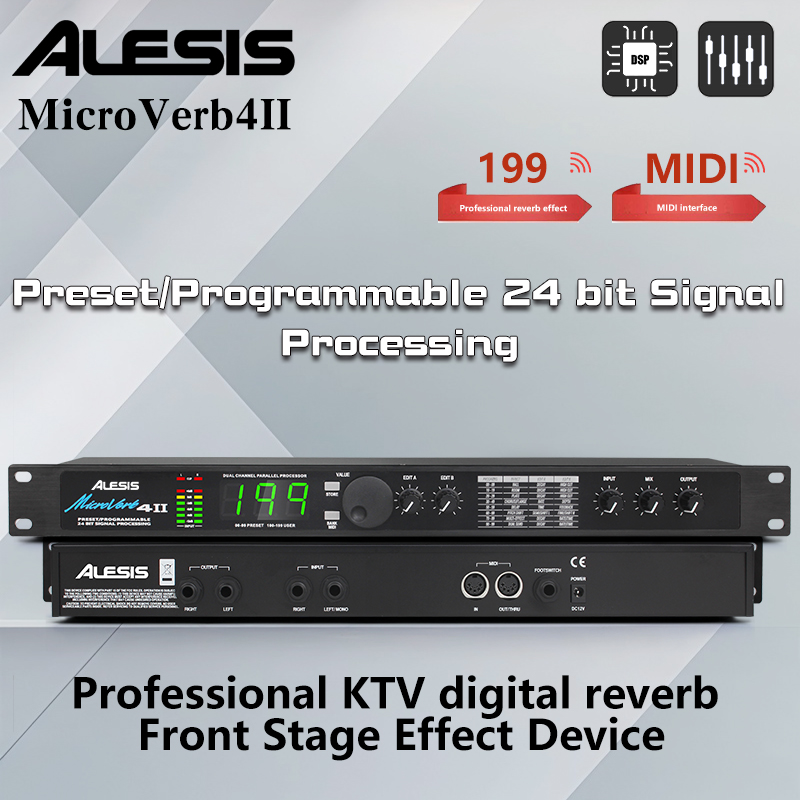 Alesis MicroVerb4 Digital MicroVerb4 and Multi-Effects Processor Audio ...