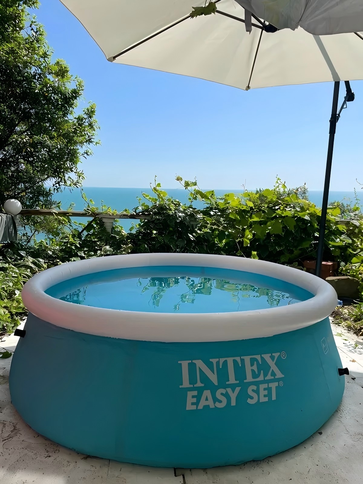 INTEX Round Inflatable Pool Above Ground Portable Outdoor Family ...