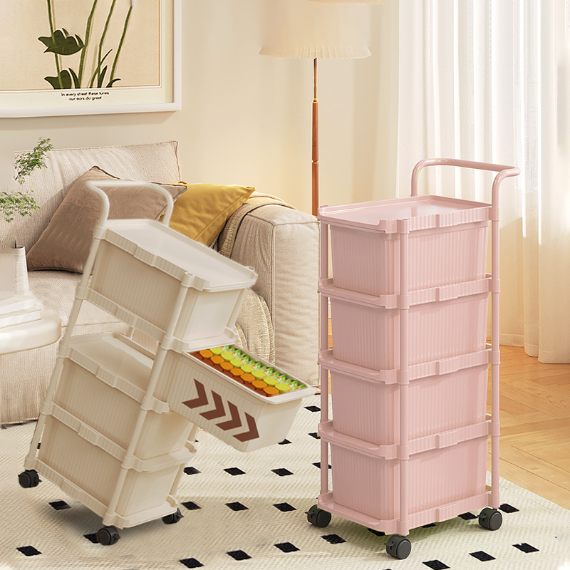 Movable trolley rack multi-layer toy snack storage rack high-value ...