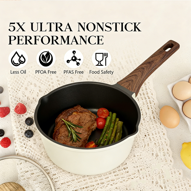 Gaoboos 2/3pcs Cookware Set Gold Star Coating Non Stick Frying Pan ...