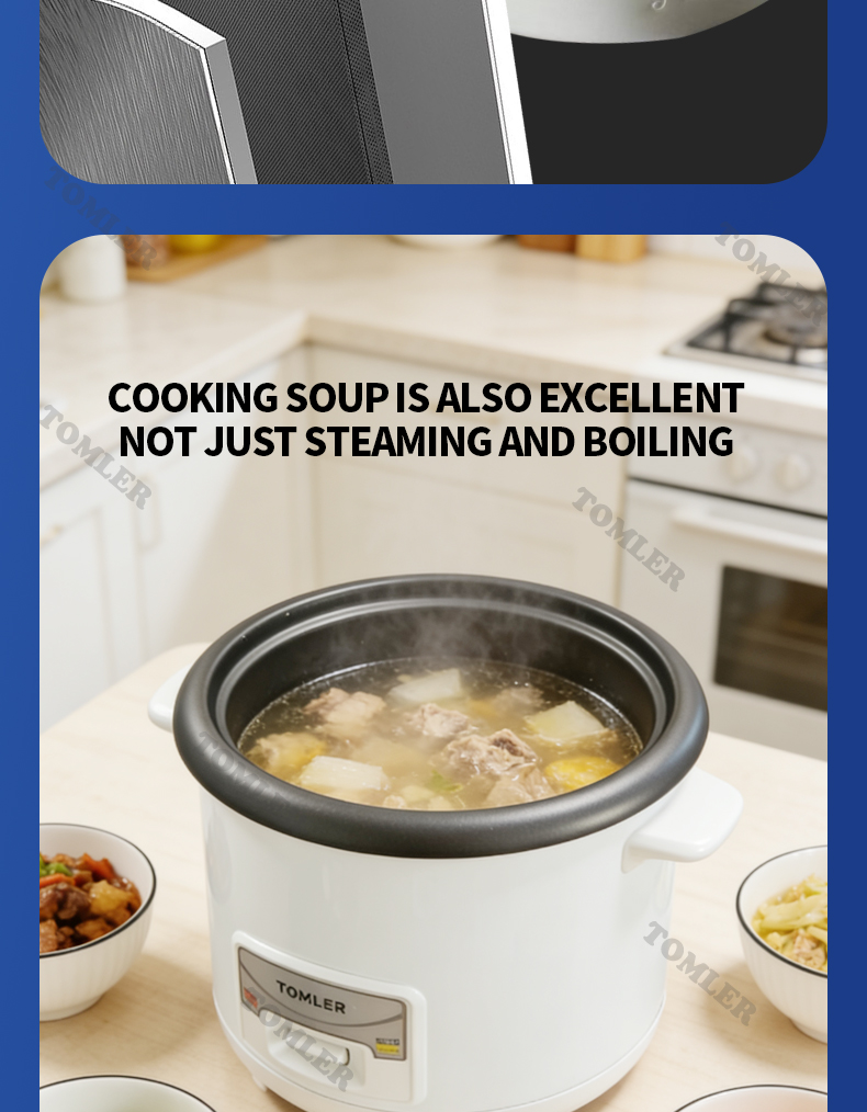 TOMLER Multi-functional Electric Cooker Rice Cooker 3L/5L Non-stick ...