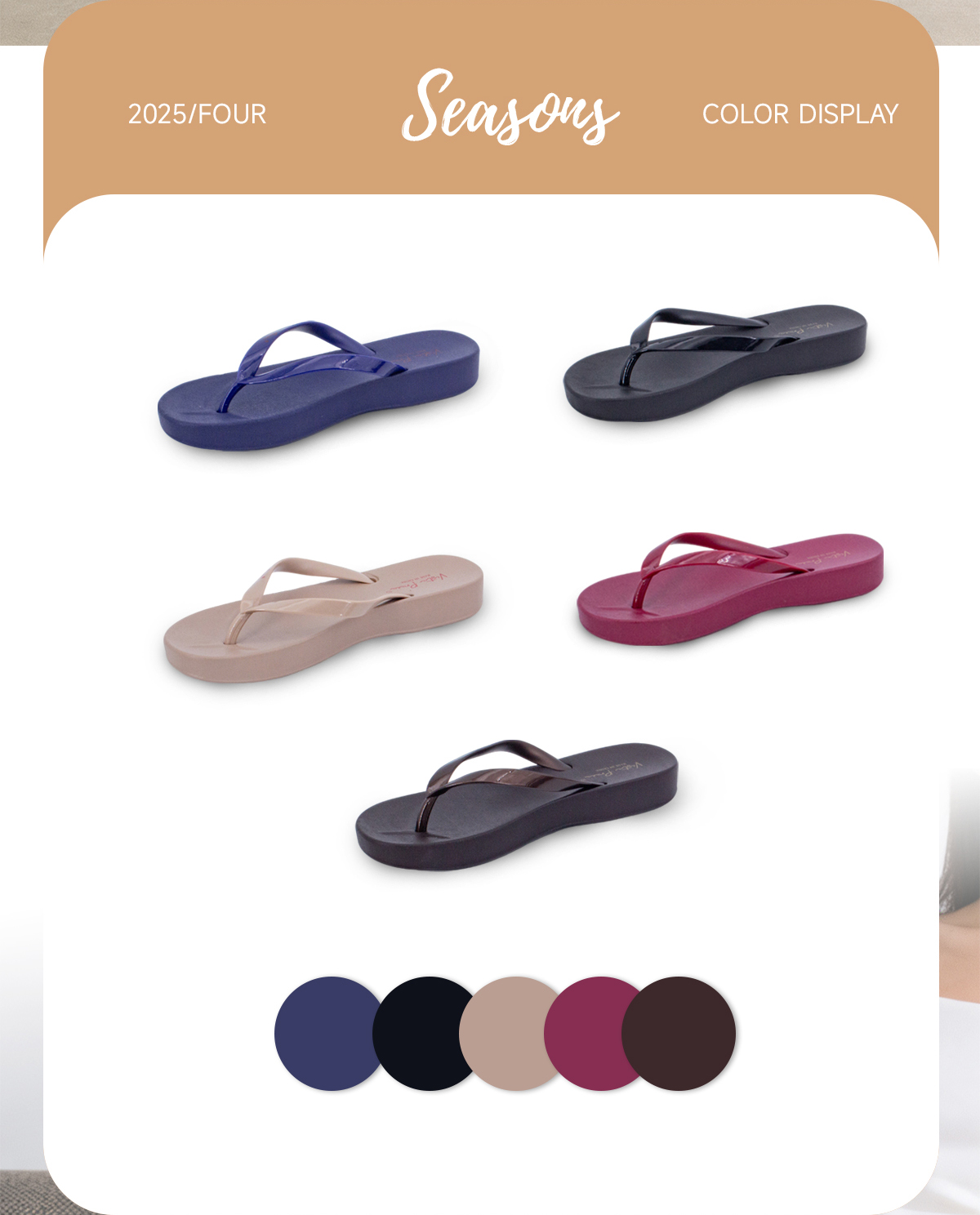Vista Praia Fashion Simple Flip Flops For Women Summer Indoor Outdoor ...
