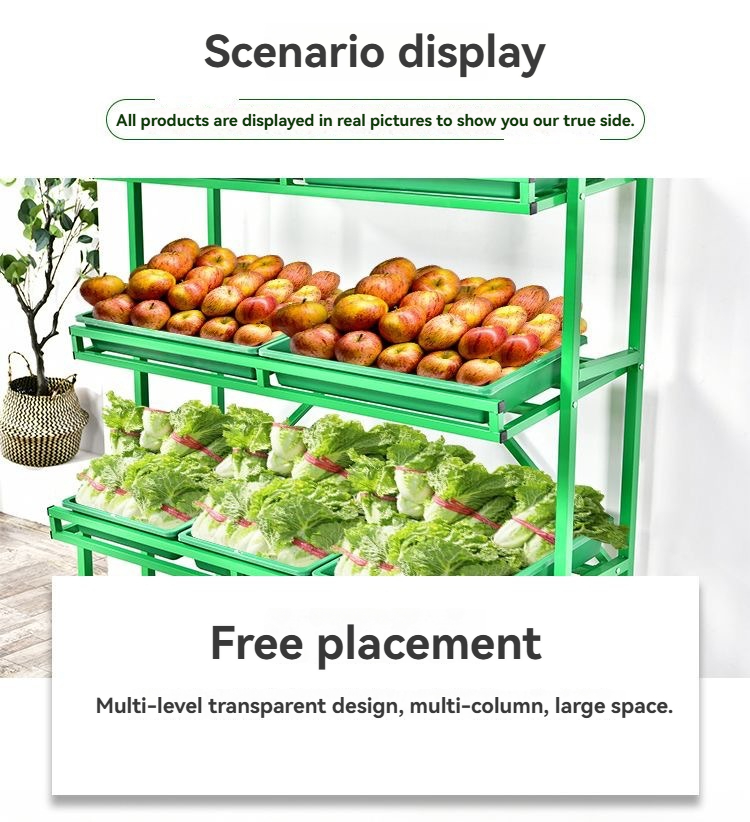 Convenience store fruit and vegetable rack shelf supermarket fruit ...
