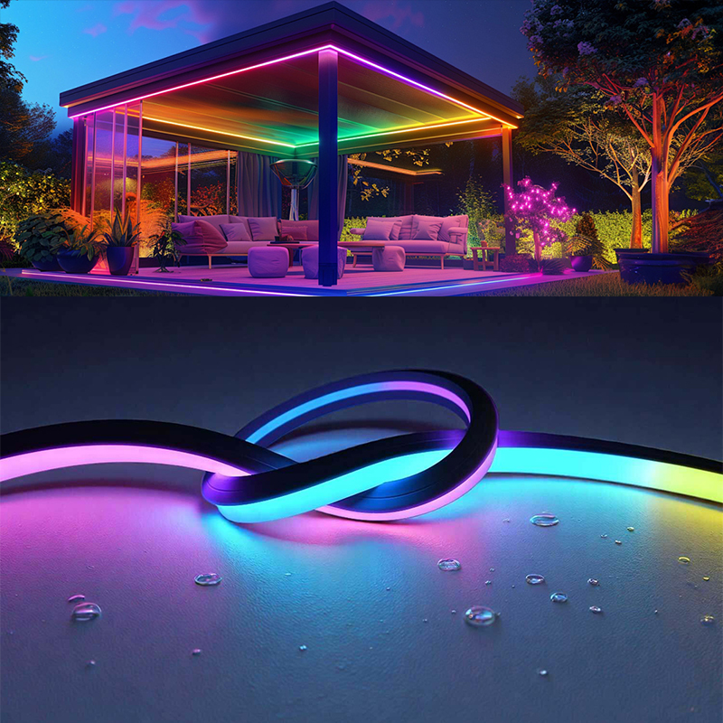 5/12V RGBIC Running LED Strip light With Bluetooth APP Remote Control ...