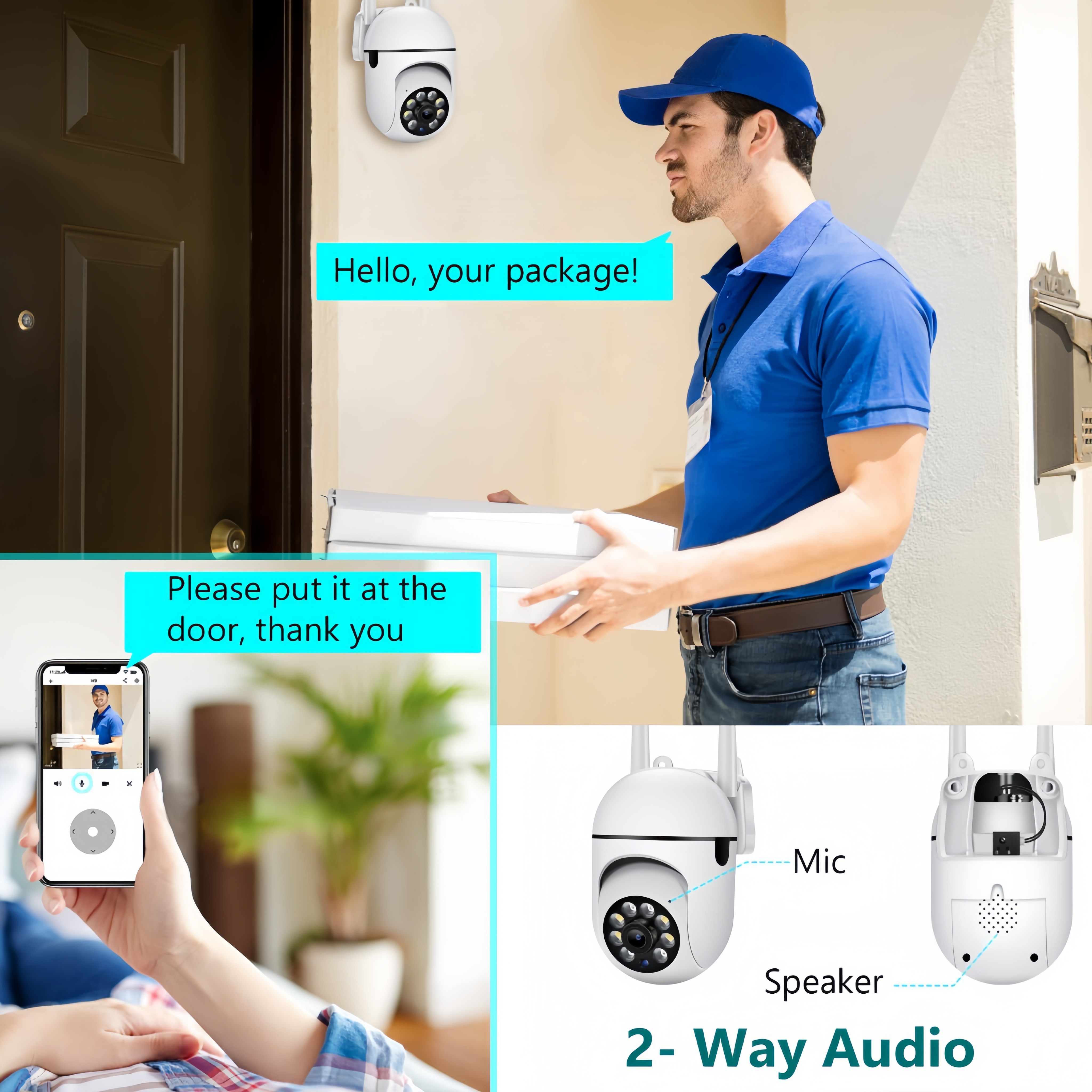V380 Pro CCTV Camera Outdoor Waterproof 2K 8MP 360 WIFI Wireless ...