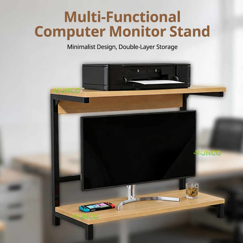 Multi-layer Desktop Shelf Bookshelf Office Desk Storage Multi-function ...
