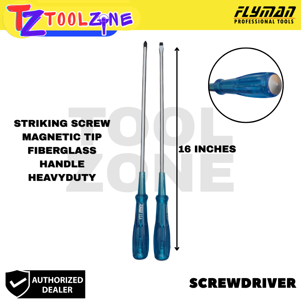 TOOLZONE - Original Flyman 16 Inches Screw Driver Philip and Flat Screw ...