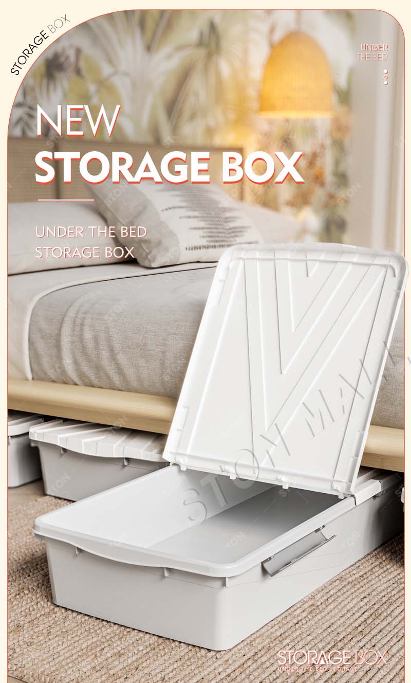STON Underbed Storage Box Home Oversize Flat Clothes Plastic Organizer ...
