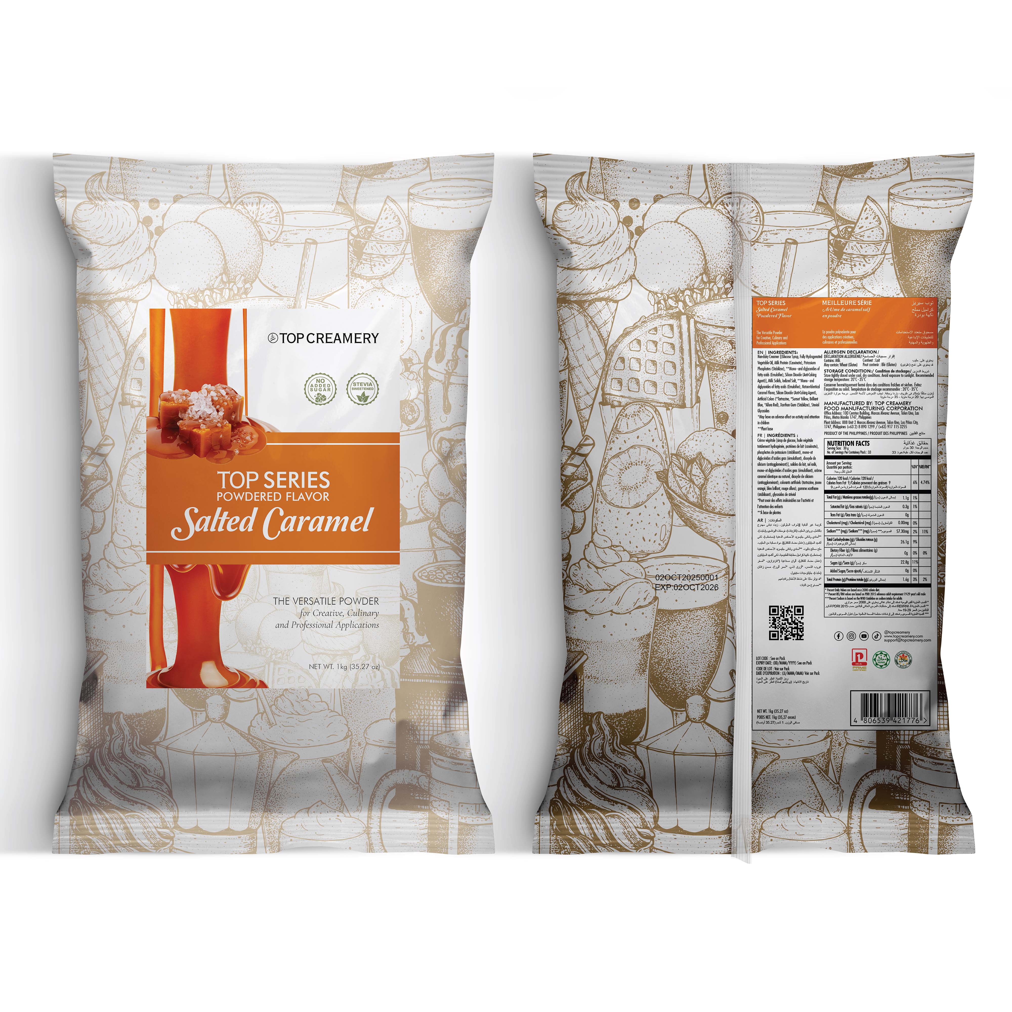 TOP Series Salted Caramel Powder Flavor 1kg | Shopee Philippines