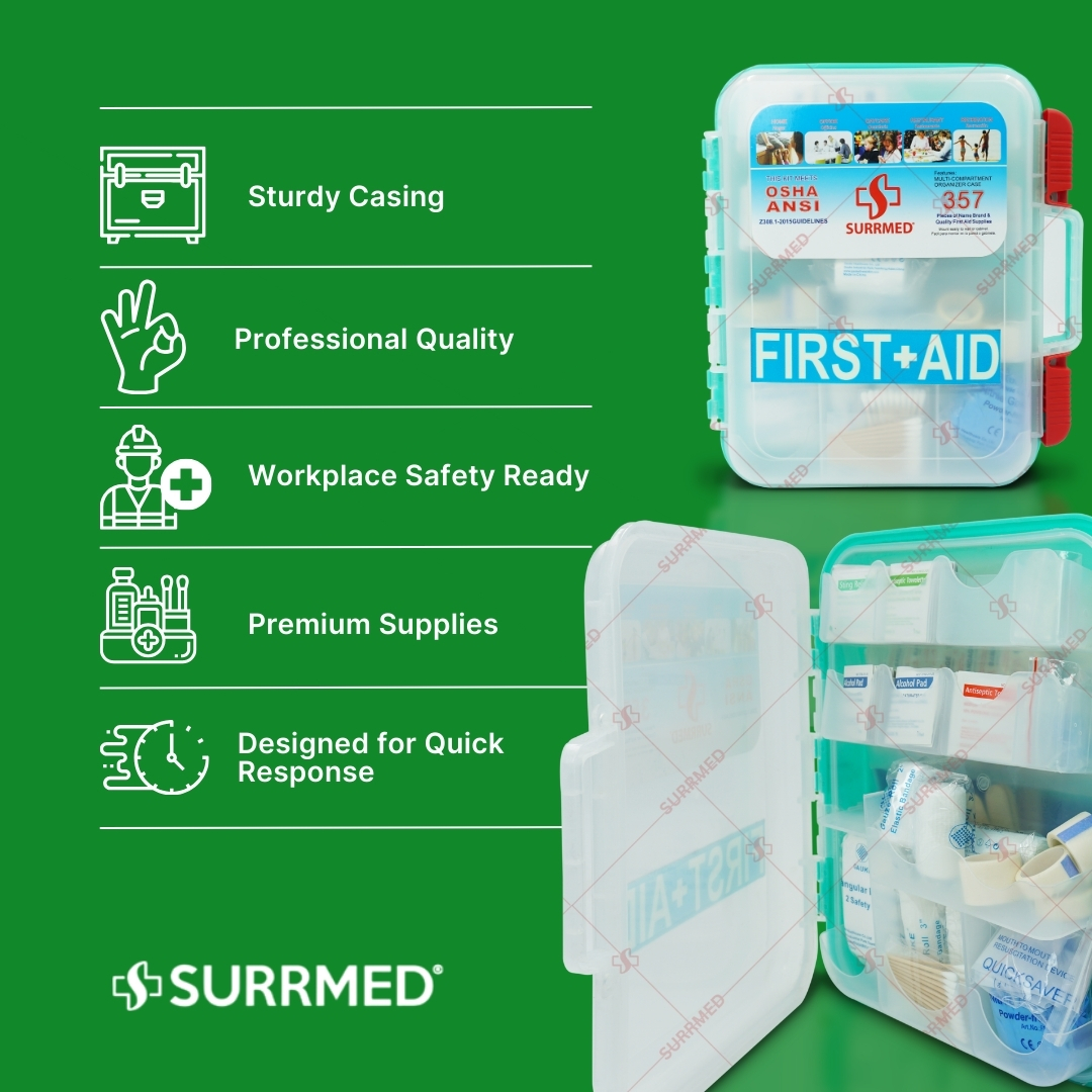 SURRMED First Aid Kit 357 | Complete Emergency Medical Kit for Home ...