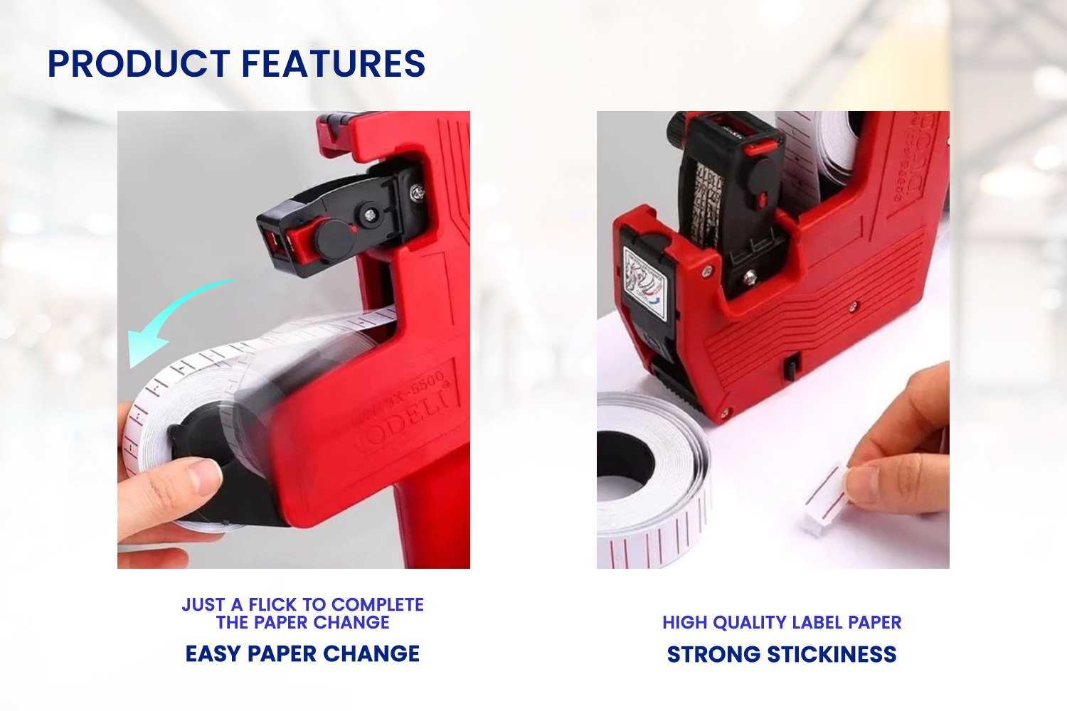 Price Tag Gun 8-Digit Price Labeler with Sticker Labels MX-5500 for ...