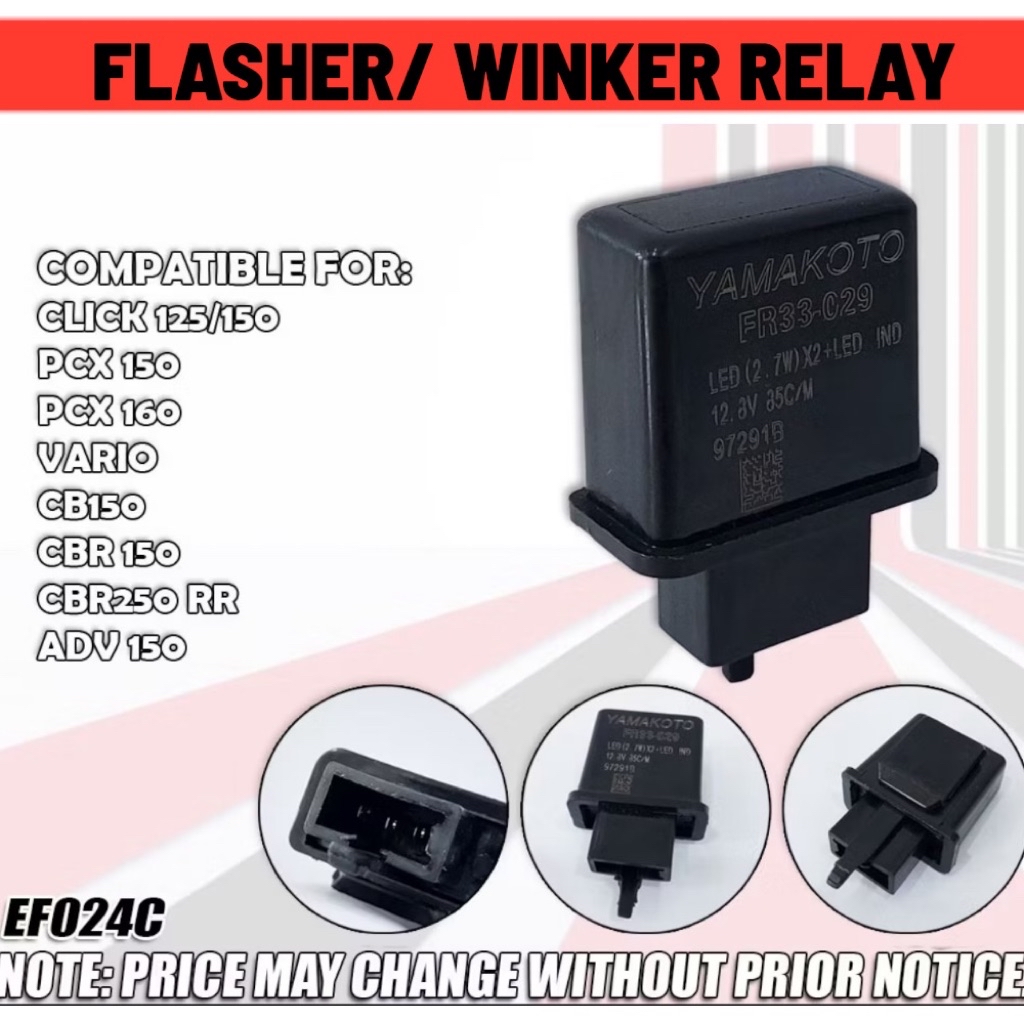 FLASHER/WINKER RELAY 12.8V FOR CLICK125/150/PCX 150/160/VARIO/CB150 ...