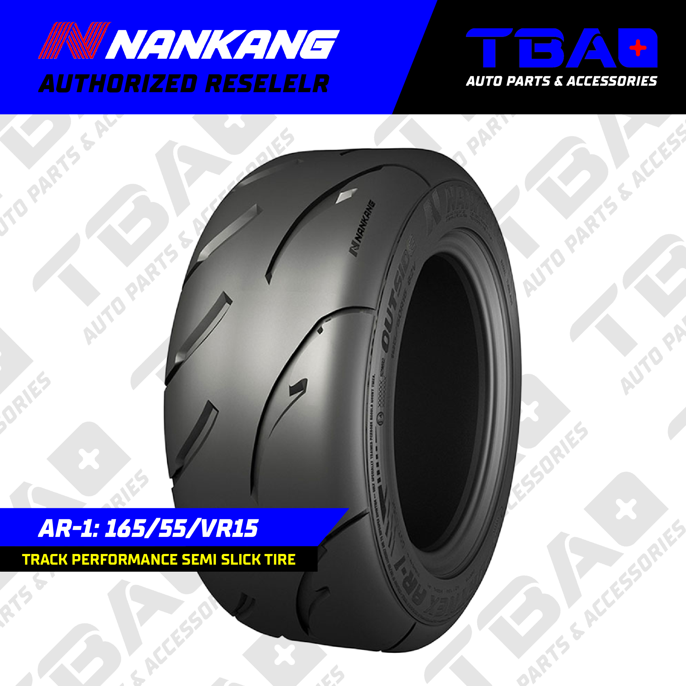 Nankang AR-1 165/55R15 Track Performance Semi Slick Tire | Shopee ...