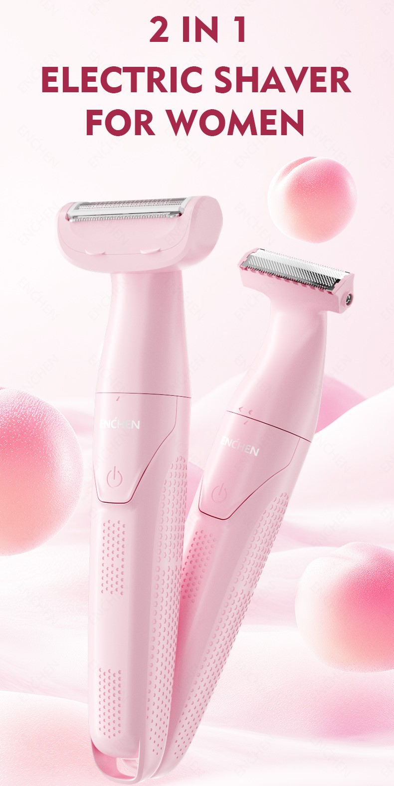Enchen Electric Body Hair Trimmer Set A2 Plus Painless Lady Bikini ...