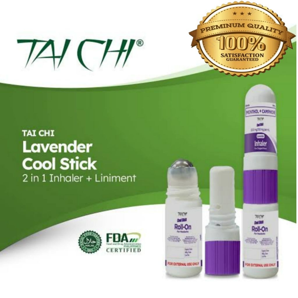 Tai Chi 2in1 Cool Stick Inhaler + Roll on Liniment ( Nasal Decongestant ...
